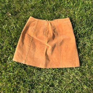 Kathy Ireland genuine leather skirt